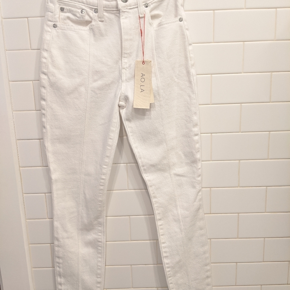 Alice + Olivia - Women's White High Rise Jeans